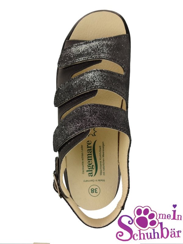 Sandalette Negro Glitter