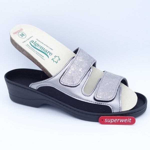 Pantolette Stretch steel Nappino-mineral superweit 4152-9926
